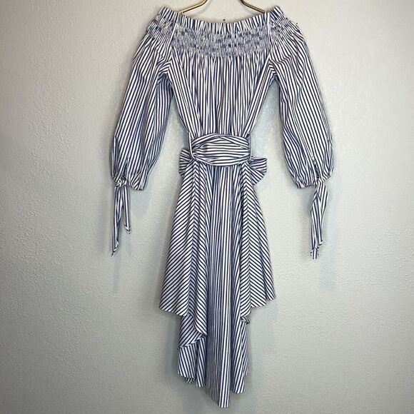New CAROLINE CONSTAS Lou Striped Dress Small - Picture 7 of 14